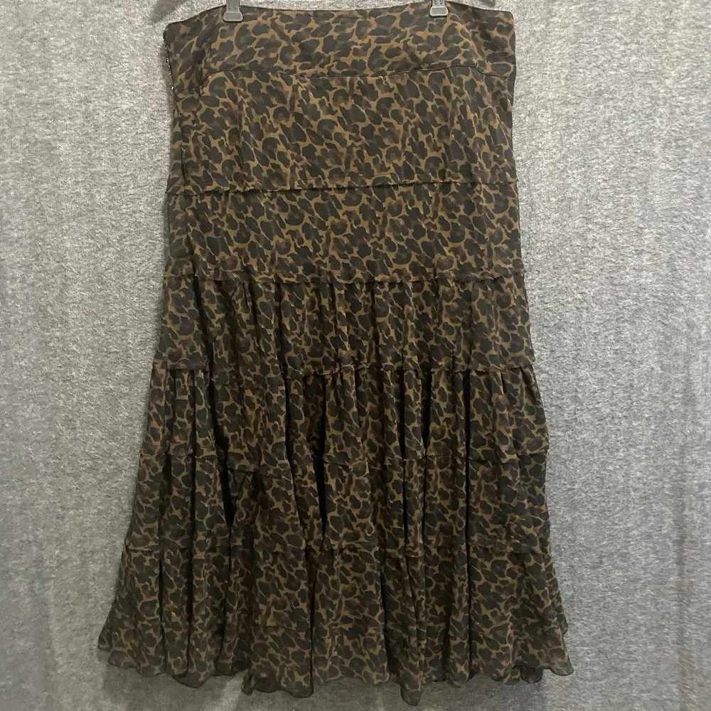 Mix Nouveau Boho Maxi Skirt Womens 16 Tiered Beaded Paisley Hippie‎ Festival